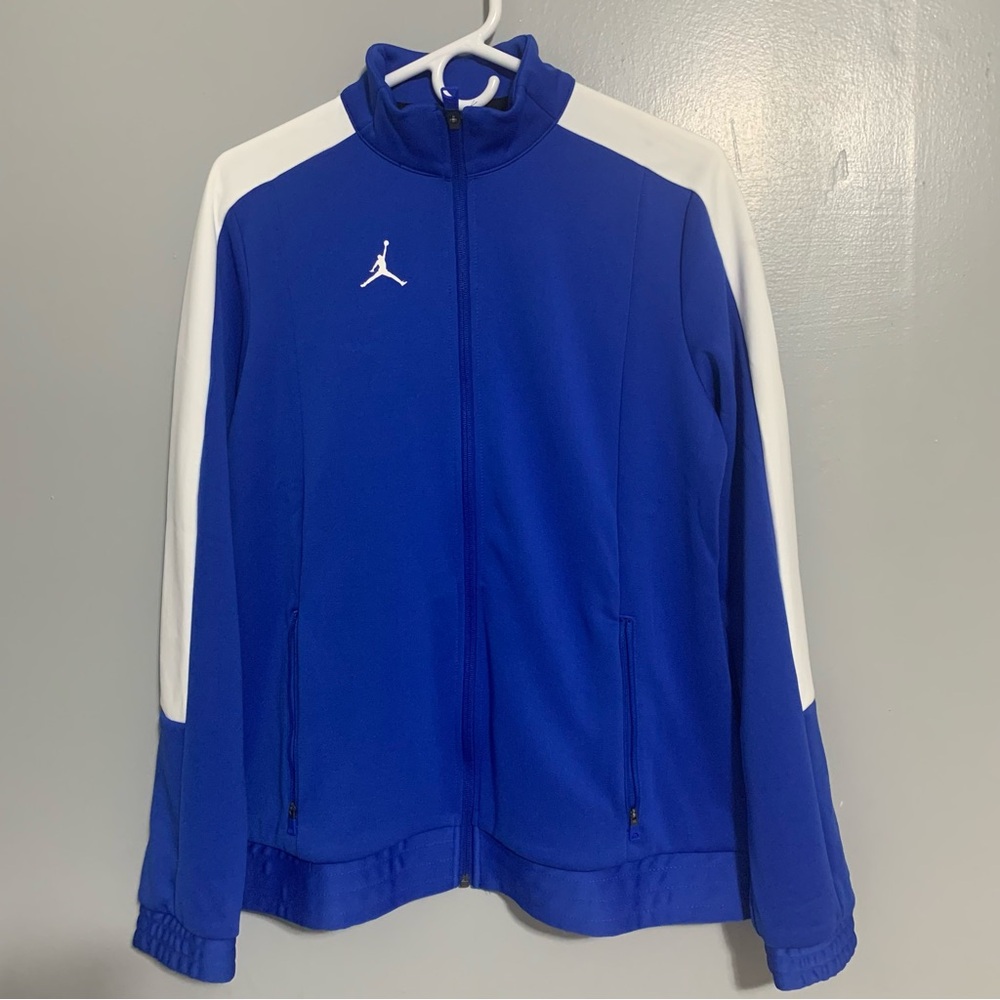 Air Jordan Full-Zip Jacket Basketball Blue White Women's‎ Size L CN5364-493